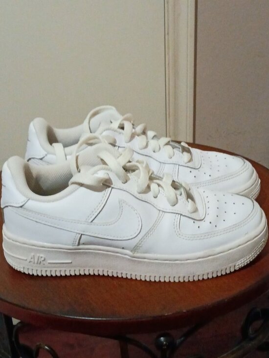 Nike Other - Nike Air Force 1 Low White Leather Lace Up Sneakers Kids Size 3.5Y DH2920-111